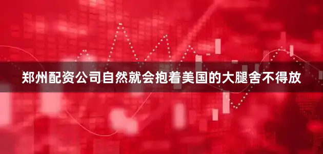 郑州配资公司自然就会抱着美国的大腿舍不得放